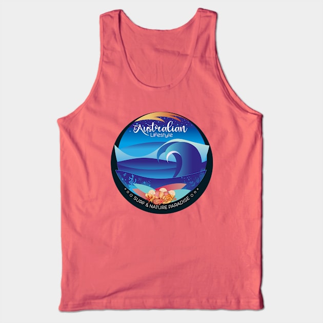 Australian Surf and Nature Paradise Tank Top by ArteriaMix